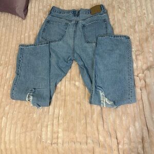 Aeropostale Blue Relaxed Jeans with Distressed Hem